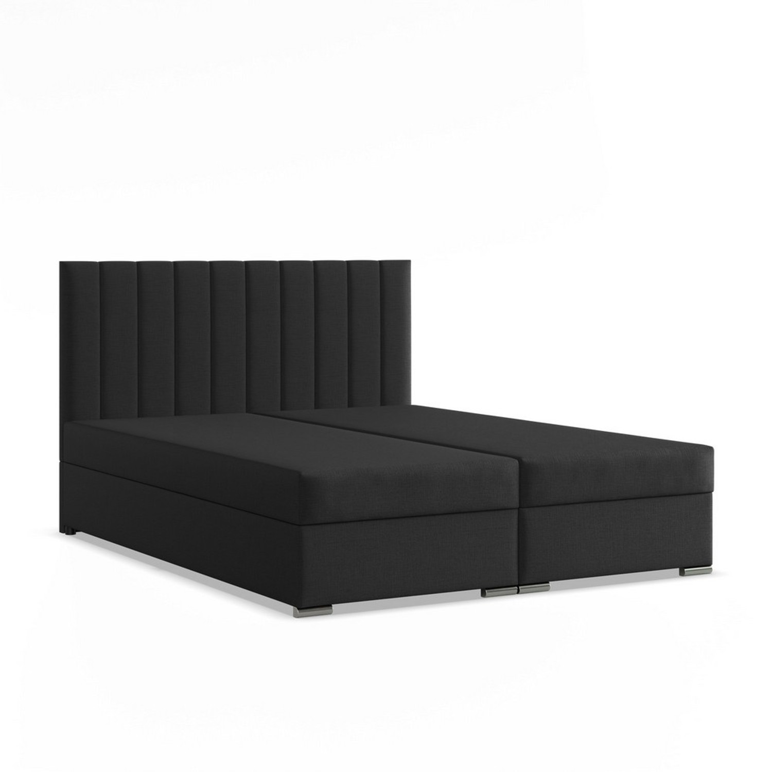 Čalouněná postel AGEN 160x200 cm s pružinovou matrací Šedá I