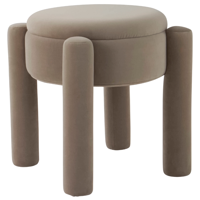 Jotex Béžová sametová dětská stolička JADE 46 cm