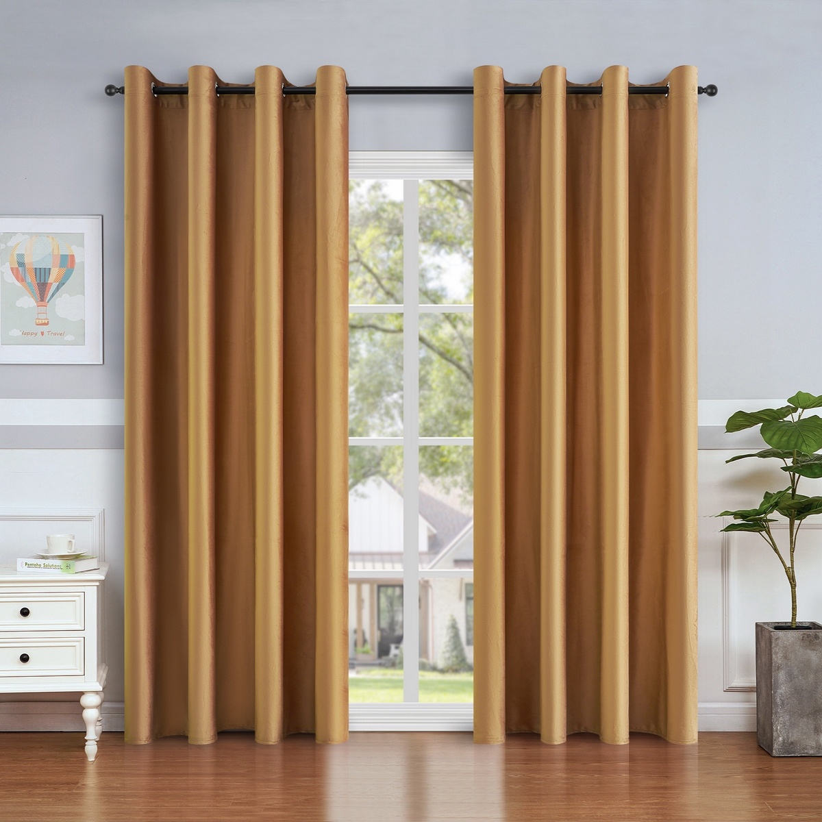 4Home Zatemňovací závěs Manila zlatohnědá