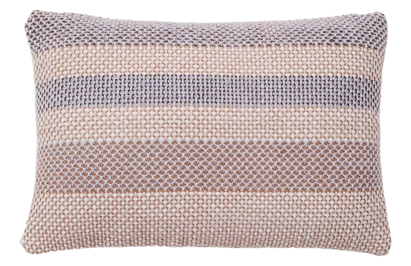 Béžovo-modrý povlak na polštář Kave Home Lunet 40 x 60 cm