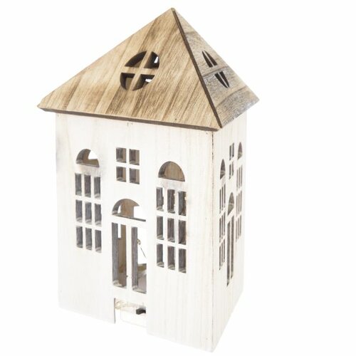 Dřevěný domek s LED světlem