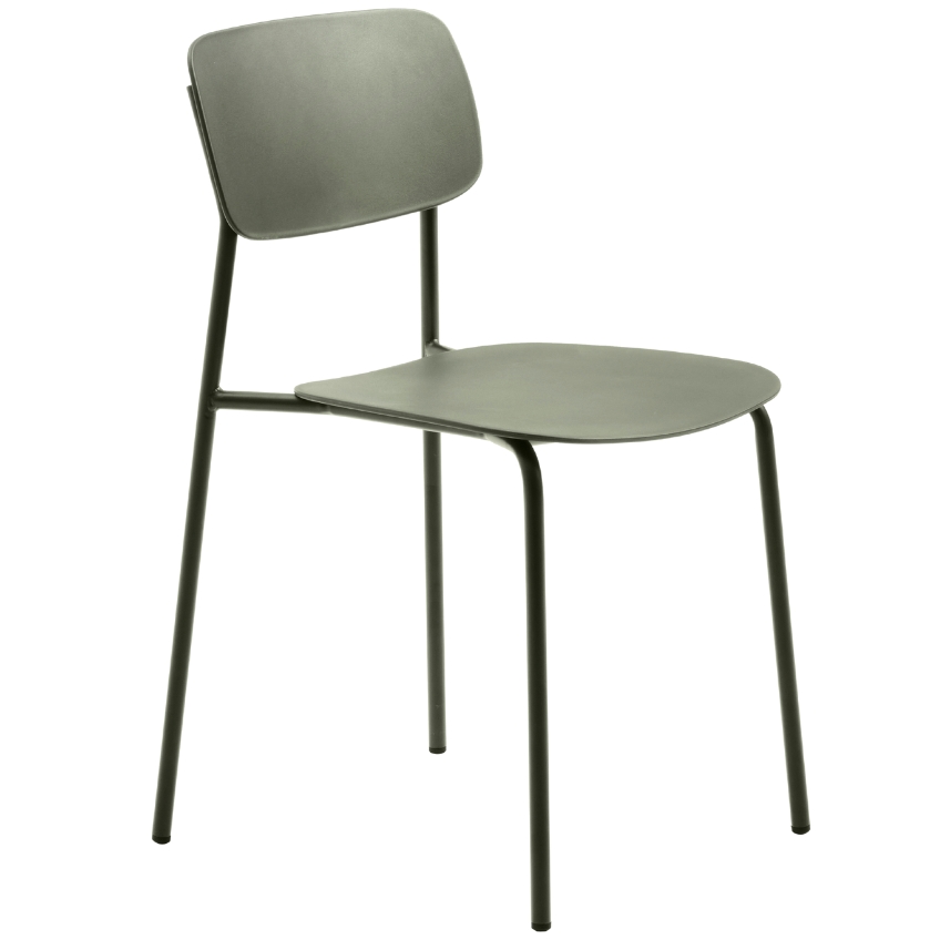 Zelená kovová jídelní židle Unique Furniture Kirkland