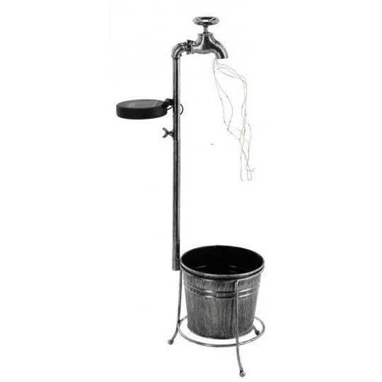 Aldotrade Lampa solární Kohoutek s květináčem