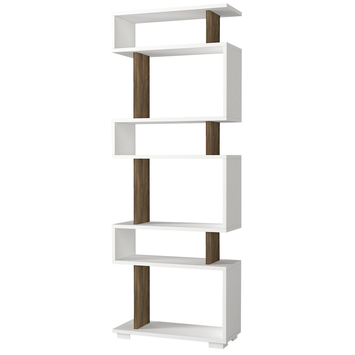 Knihovna Blok White Walnut