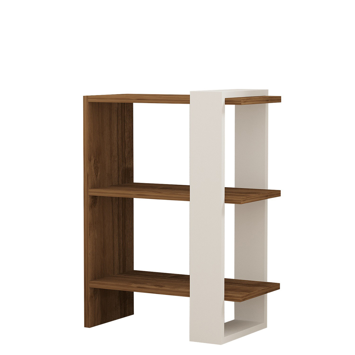 Knihovna Gaye Walnut White