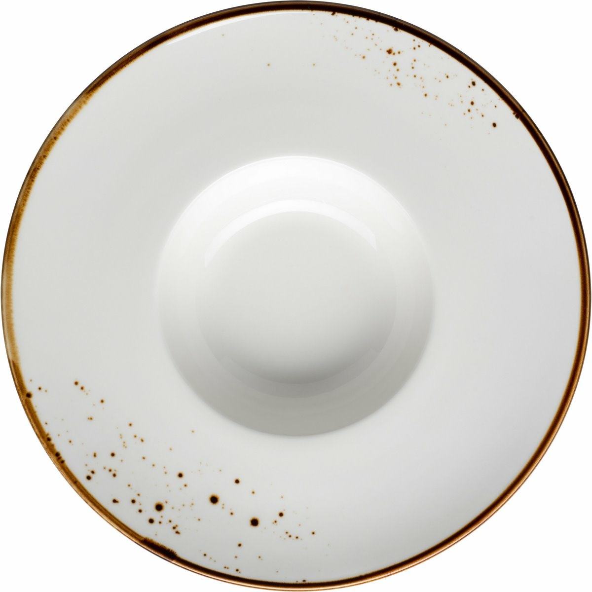 Mäser Gurmánský talíř Pintar White hnědé tečky 26 cm