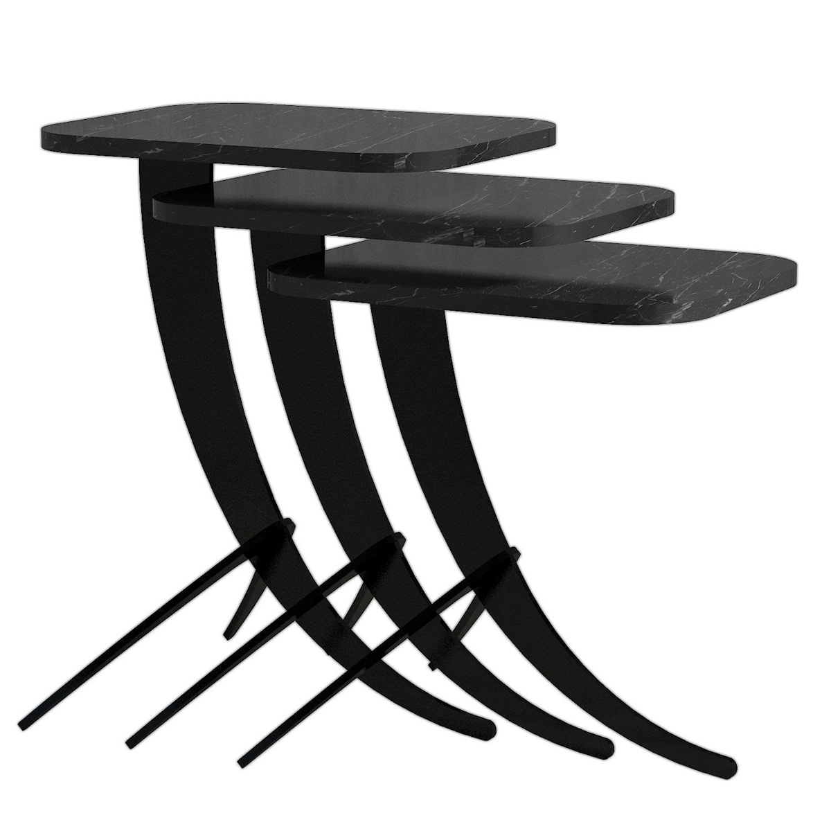 Odkládací stolek Pion Black Marble