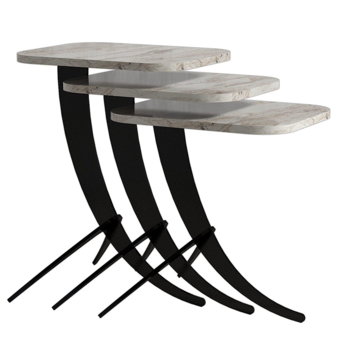 Odkládací stolek Pion White Marble
