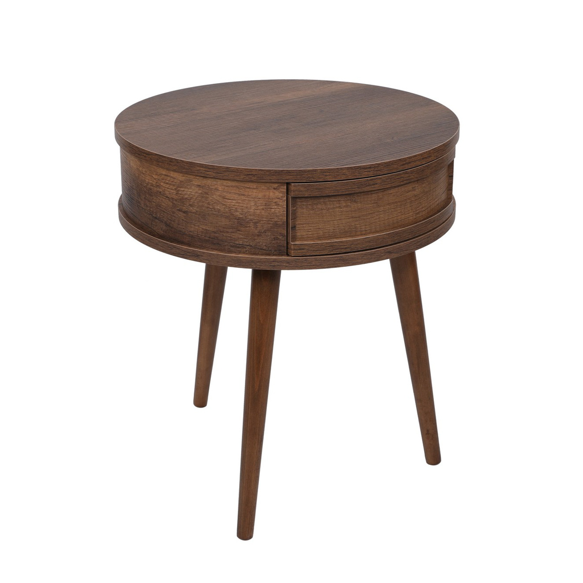 Odkládací stolek Yuvarlak Walnut