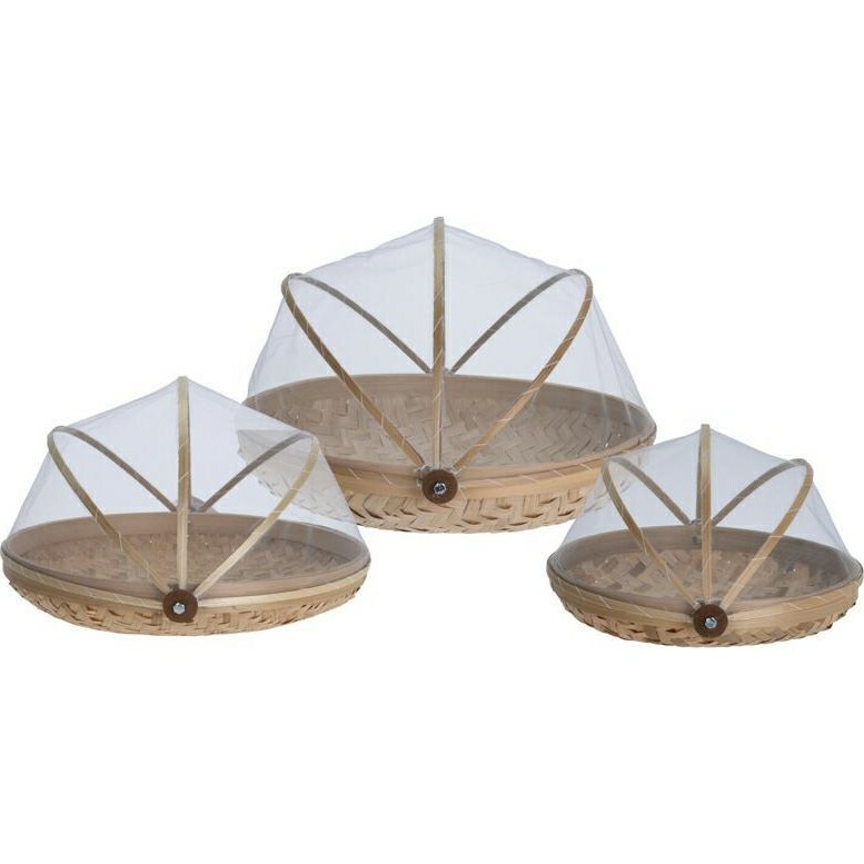Sada 3 servírovacích táců s krytem Bamboo