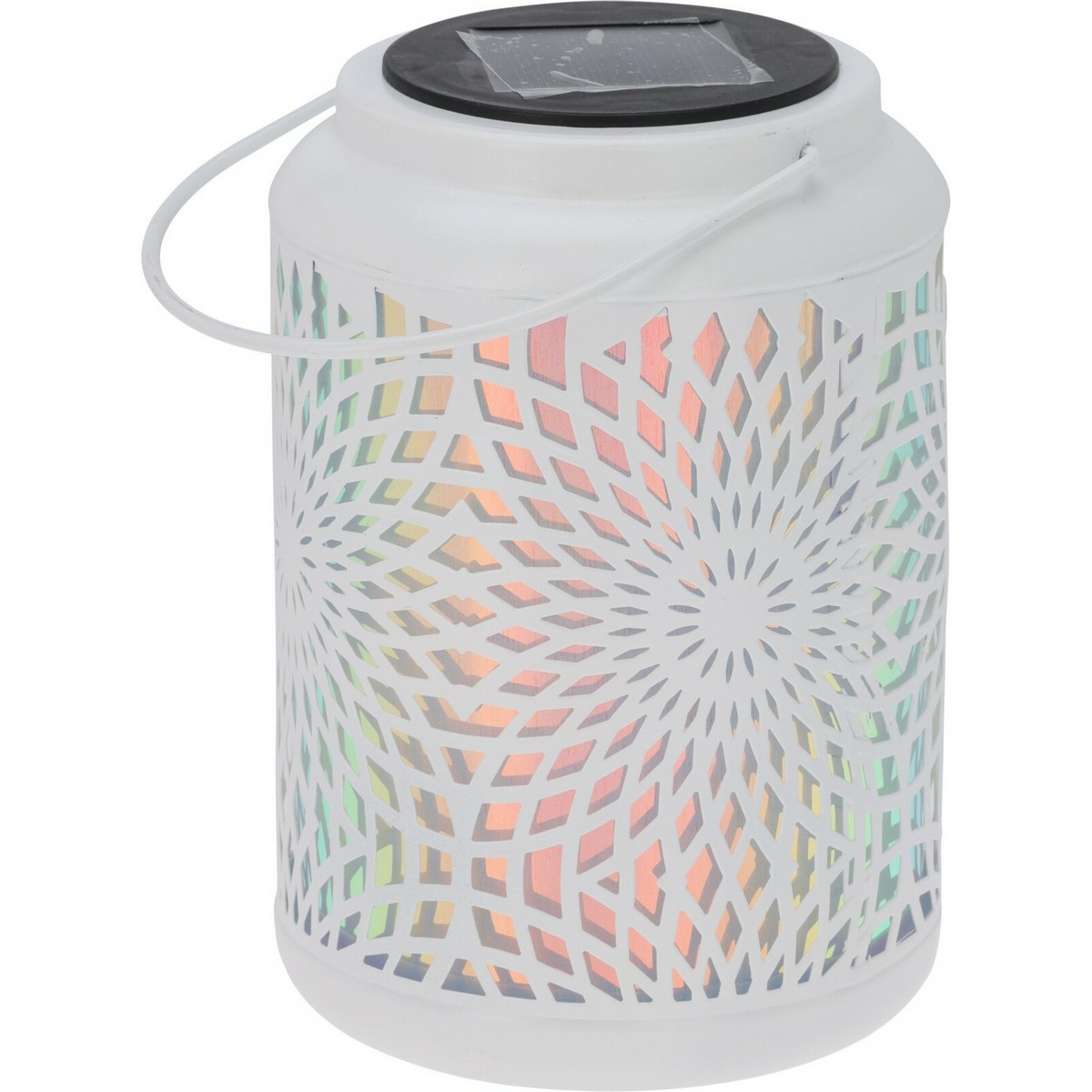 Solární LED lampa Mandala bílá
