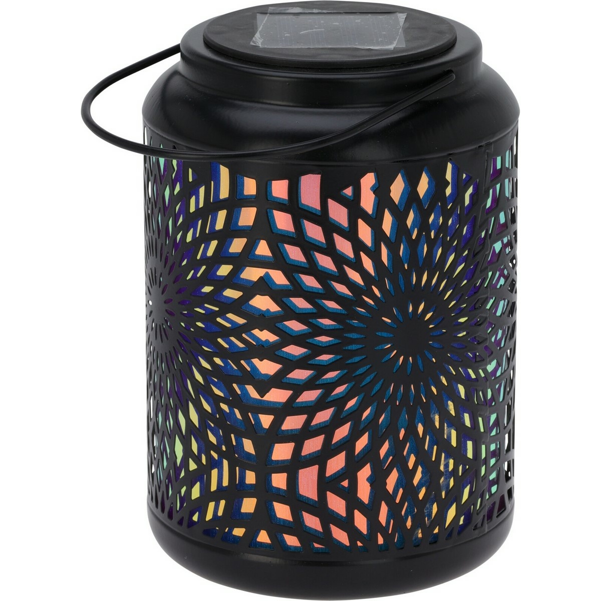 Solární LED lampa Mandala černá