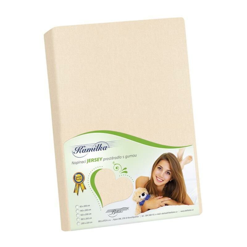 Bellatex Jersey prostěradlo smetanová
