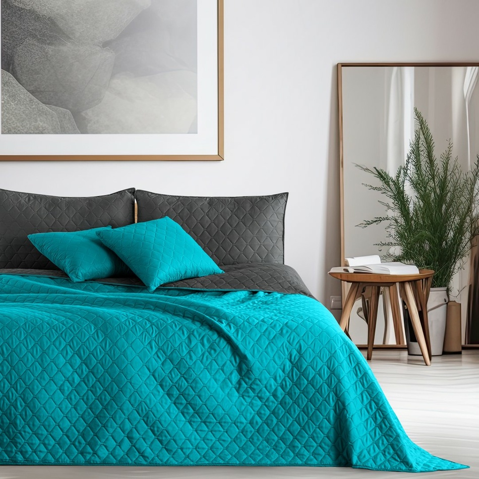 DecoKing Přehoz na postel Axel tmavě modrá/šedá
