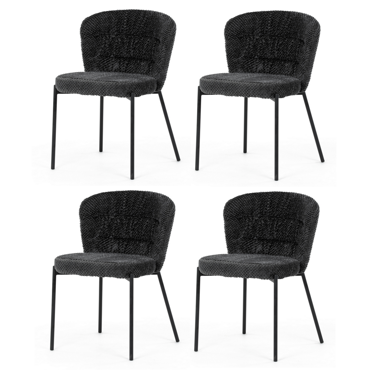 Sada jídelních židlí Bouclé CT-W1077 GREY2