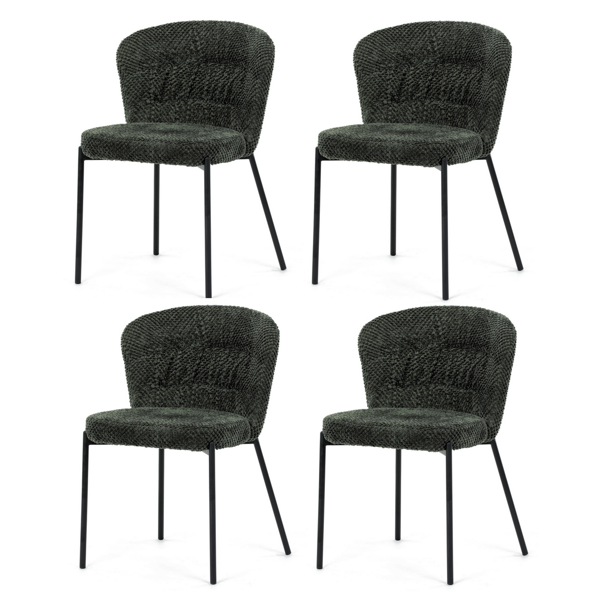 Sada jídelních židlí Bouclé CT-W1077 GRN2