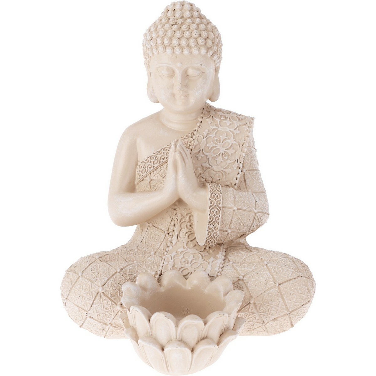Zahradní dekorace Buddha na čajovou svíčku