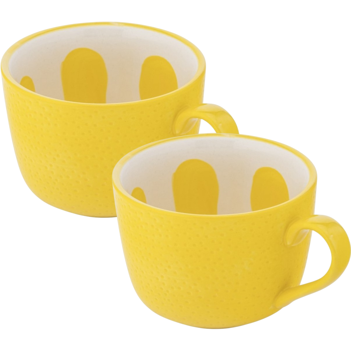 Altom Sada keramických jumbo hrnků Tropicana citron 470 ml