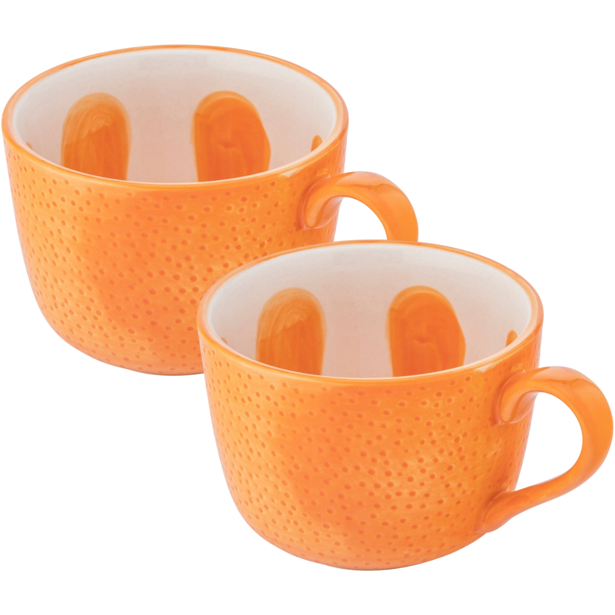 Altom Sada keramických jumbo hrnků Tropicana pomeranč 470 ml