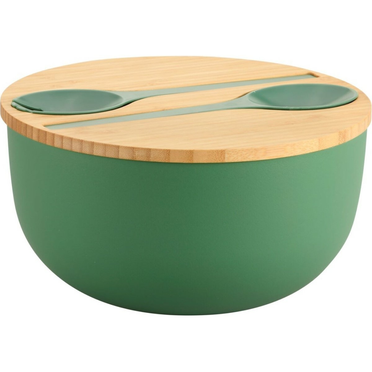Kesper 58471 Salátová mísa s příborem a bambusovým víkem 24 cm