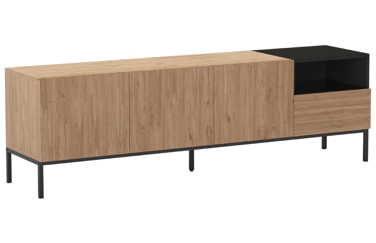 Marckeric TV stolek Cailin 180 x 40 cm s dřevěným dekorem