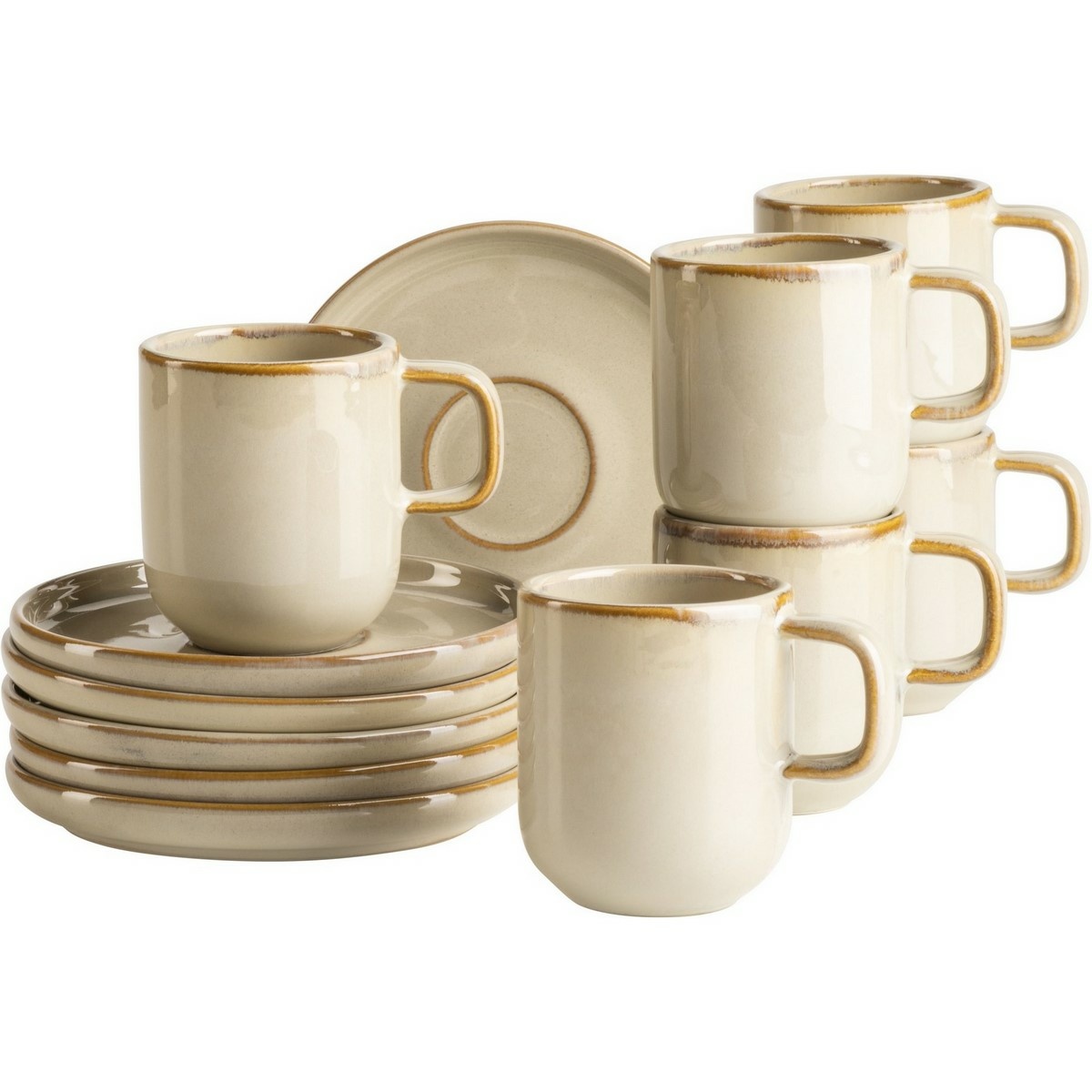 Mäser Sada šálků na espresso s podšálky Cordelia Sand
