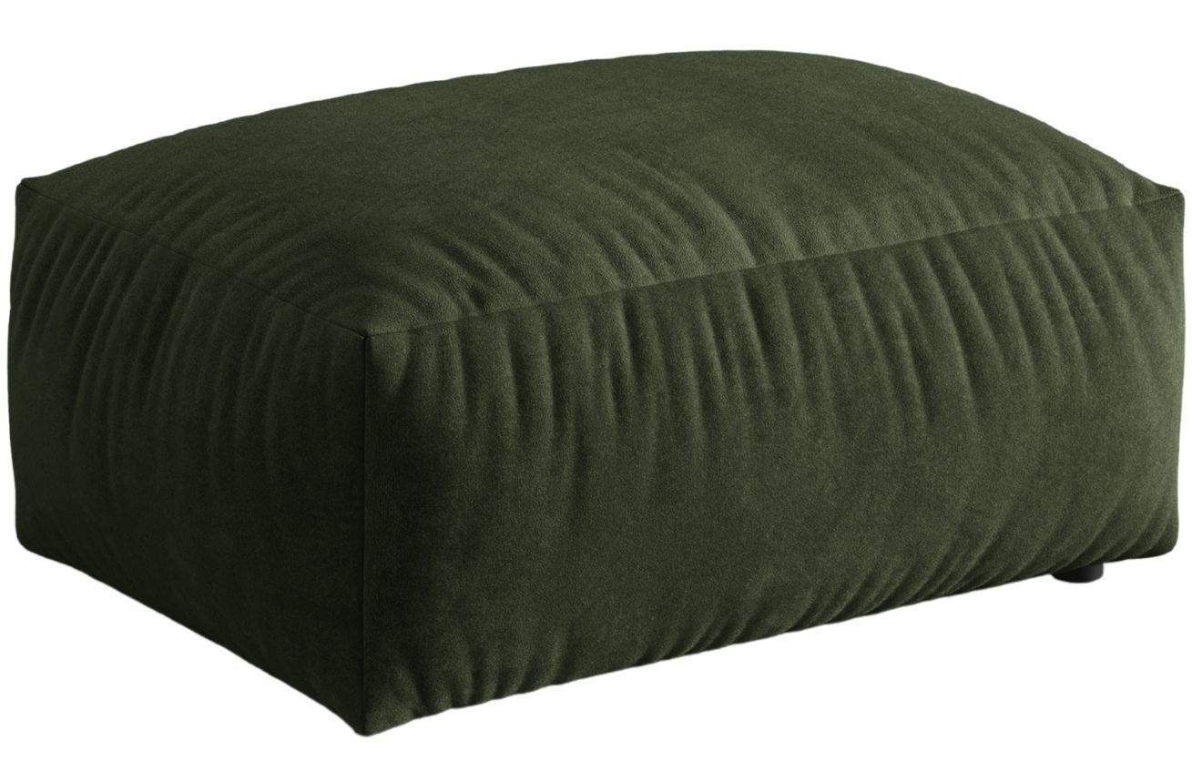 Micadoni Zelená sametová podnožka Martina 95 x 65 cm