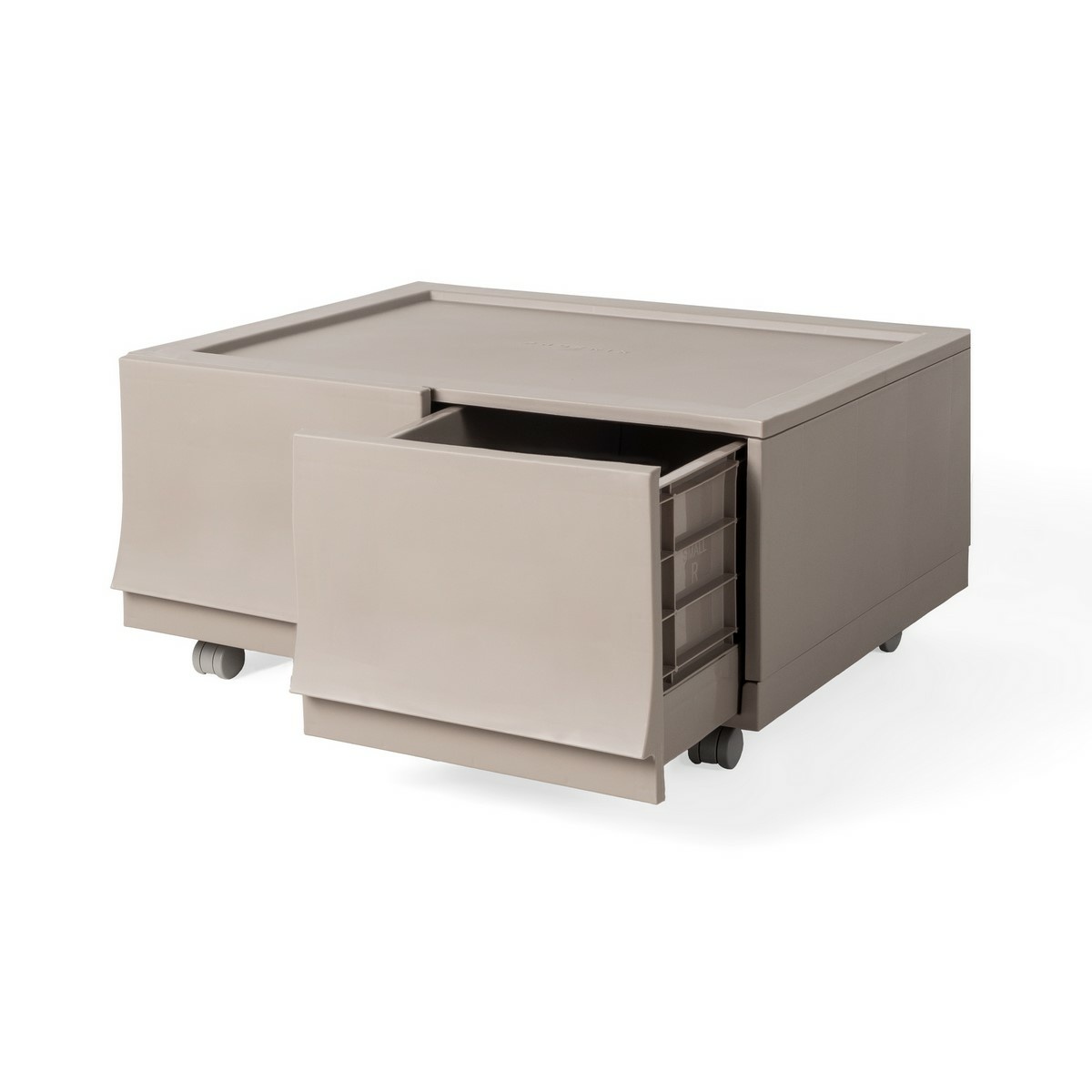 Modulární úložný box Wave twin Wood s kolečky 54