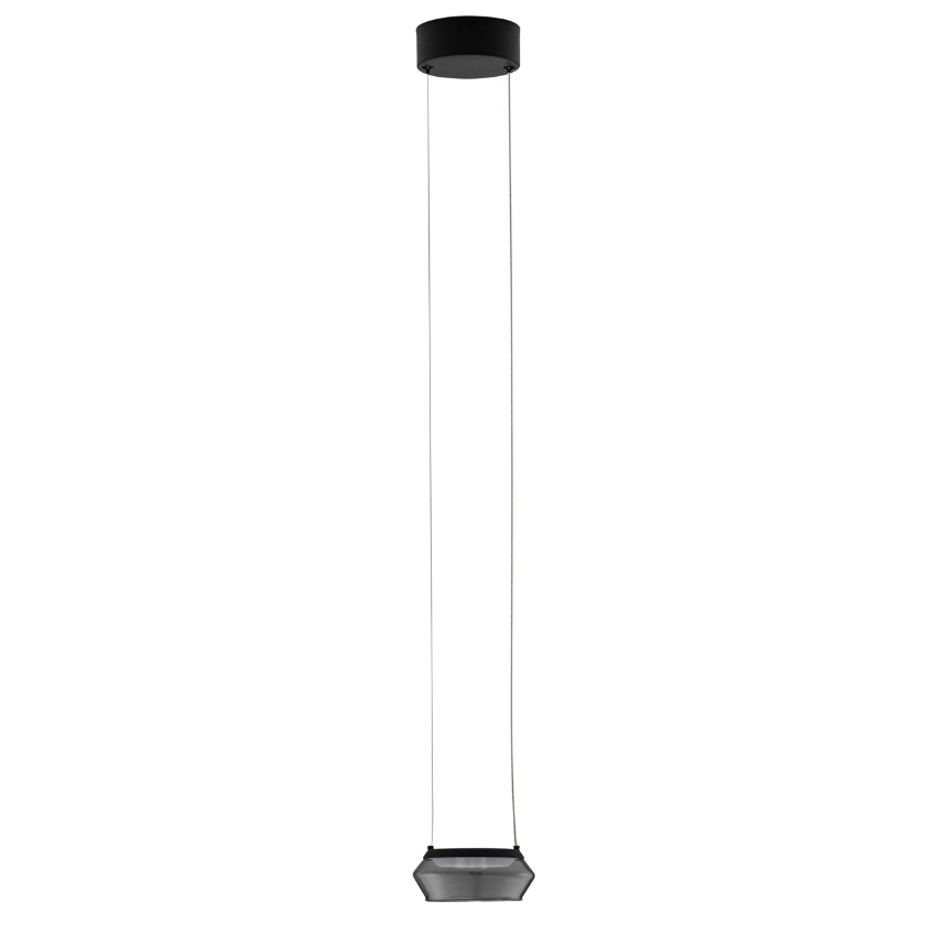 Nova Luce Kouřově šedé skleněné závěsné světlo Jailyn 14 cm