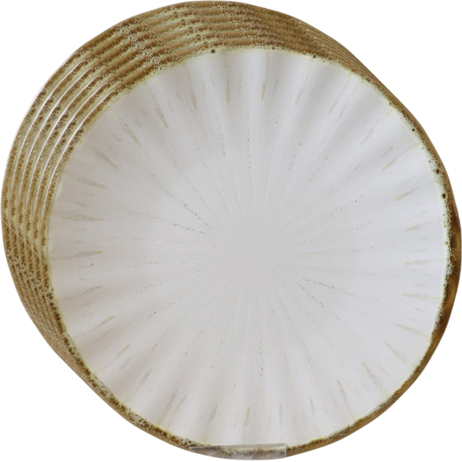 Sada 6 kameninových mělkých talířů Shellure 27 cm
