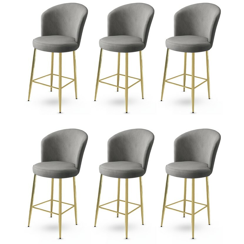 Sada barových židlí Fora Grey and Gold