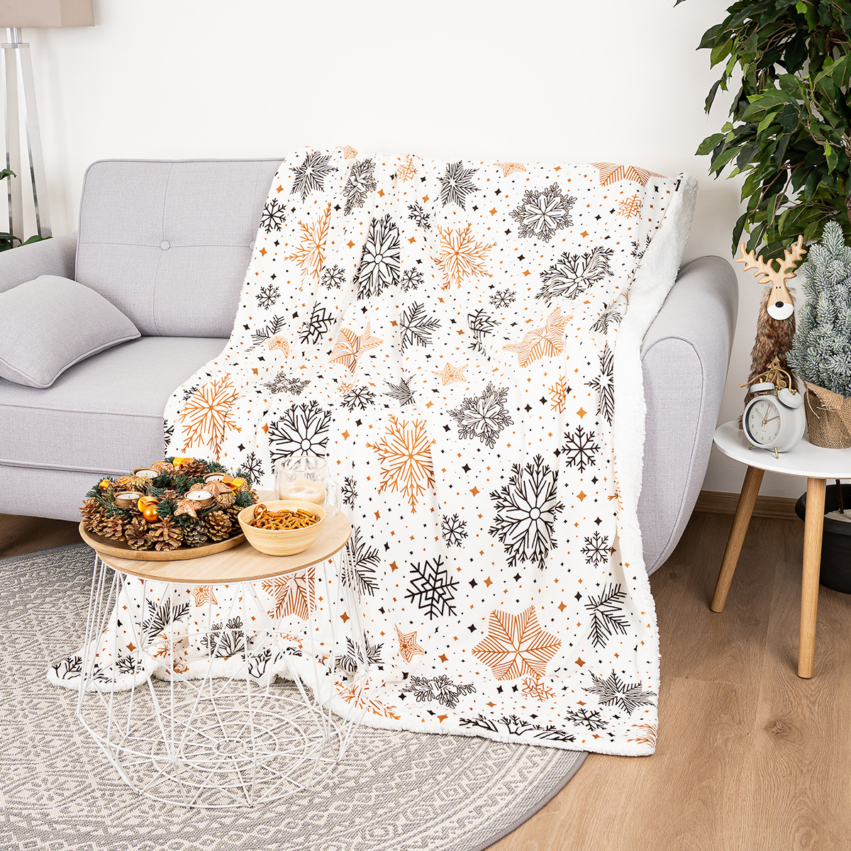 4Home Beránková deka Snowflake Glamour