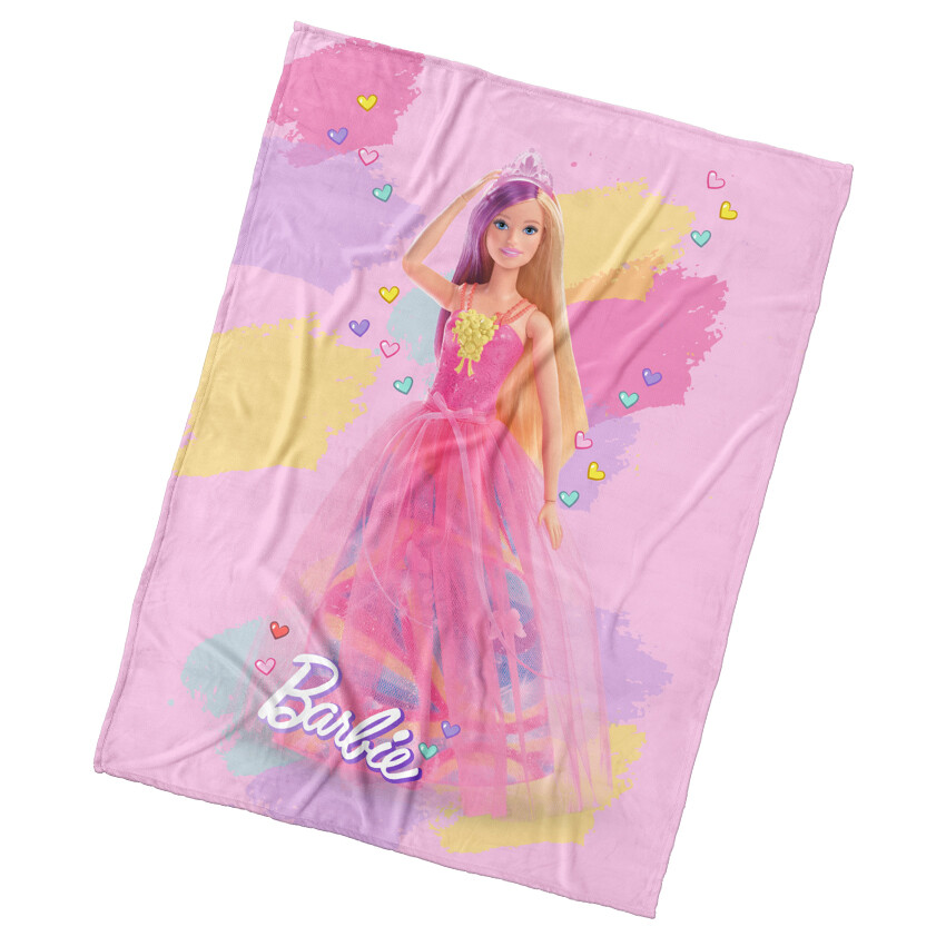 Carbotex Dětská deka Barbie Duhový Svět