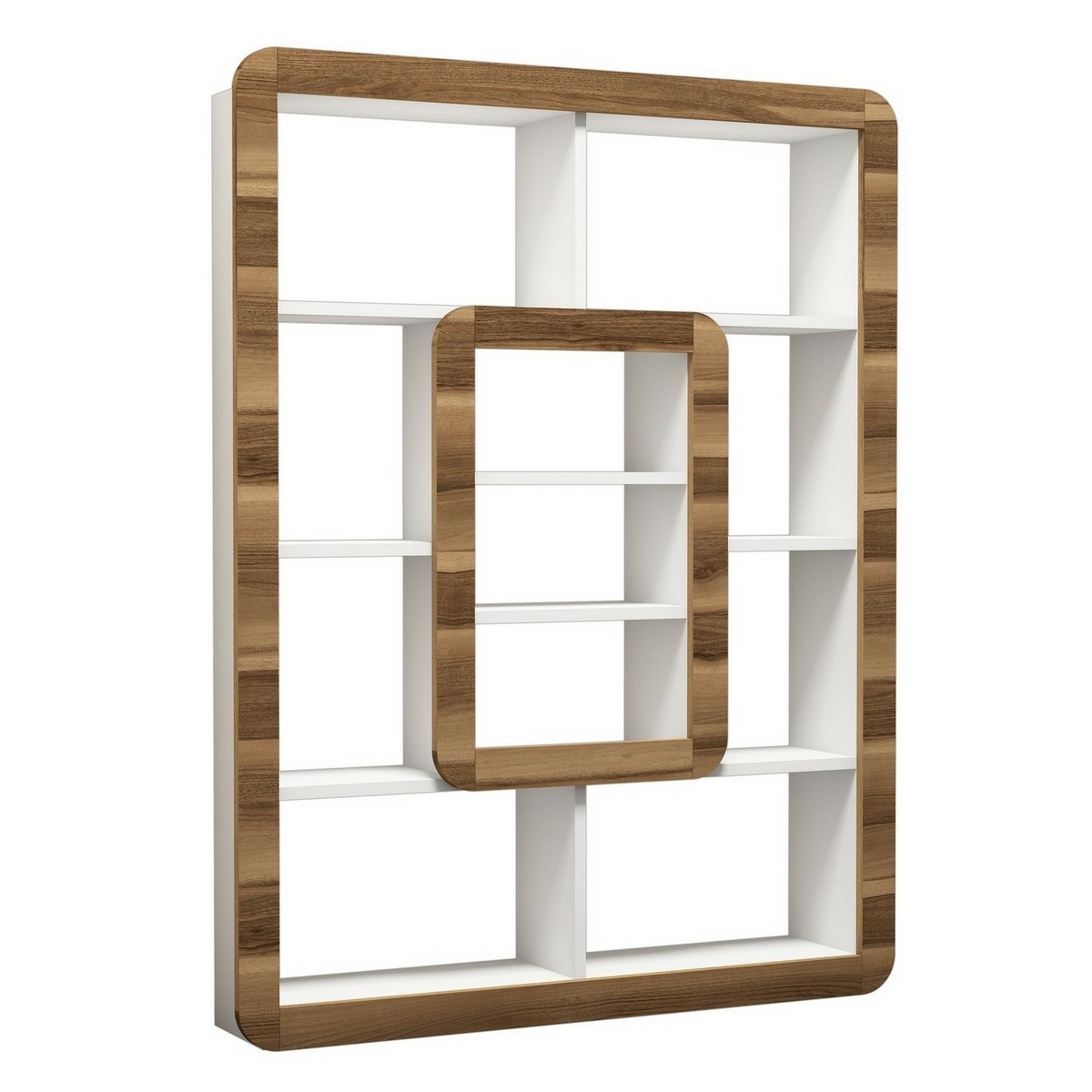 Knihovna Orkide White and Walnut