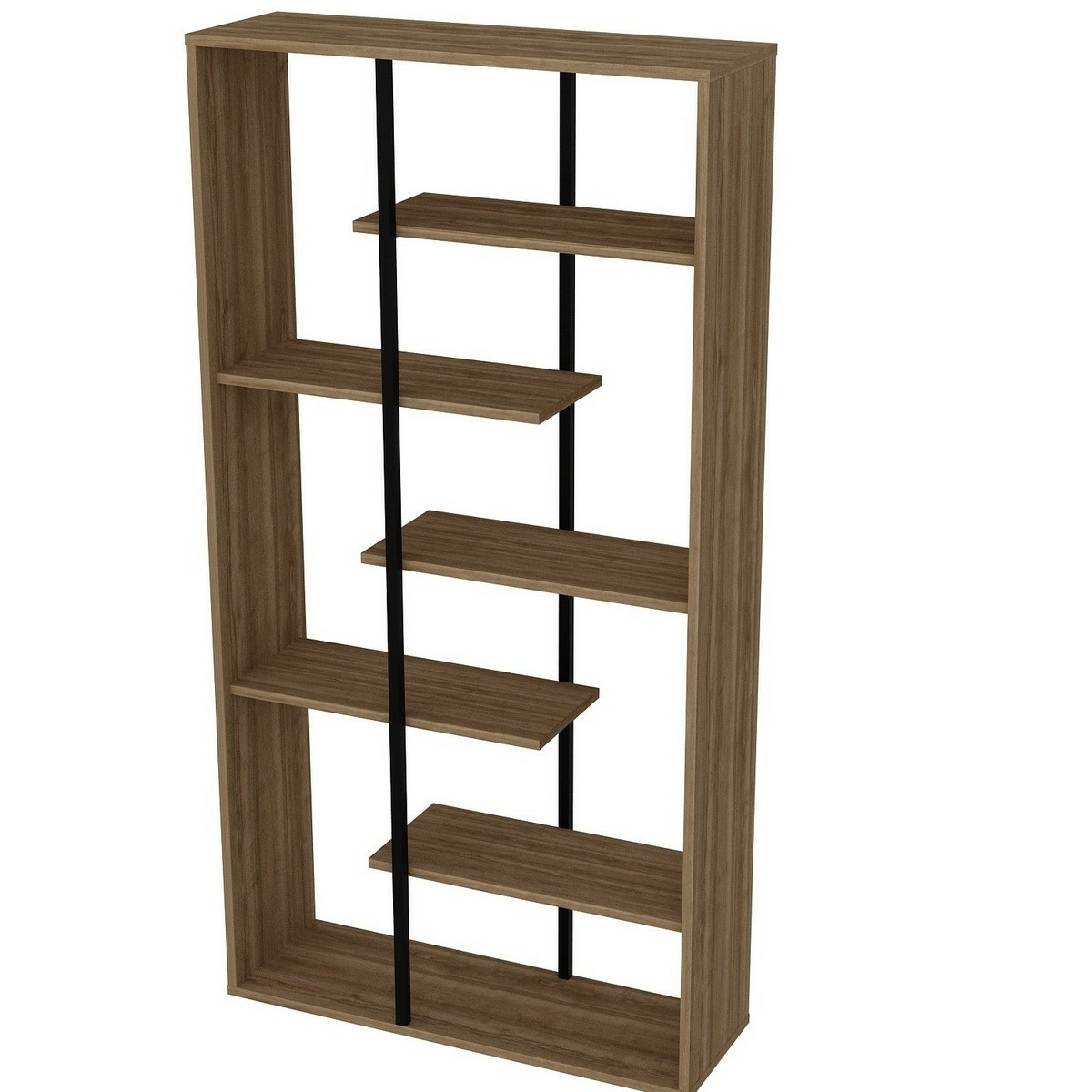 Knihovna Presto Black and Walnut