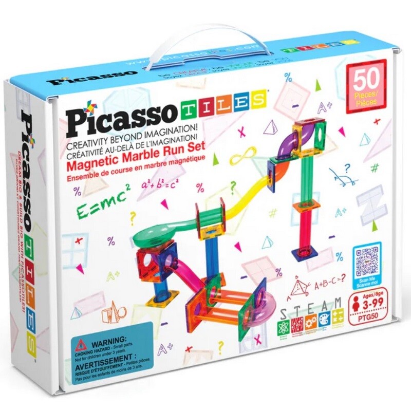 PicassoTiles magnetická sada 50 ks stavebních bloků