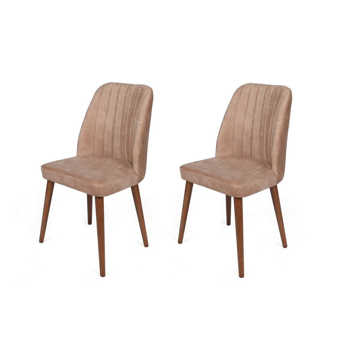 Sada jídelních židlí Alfa Beige and Walnut