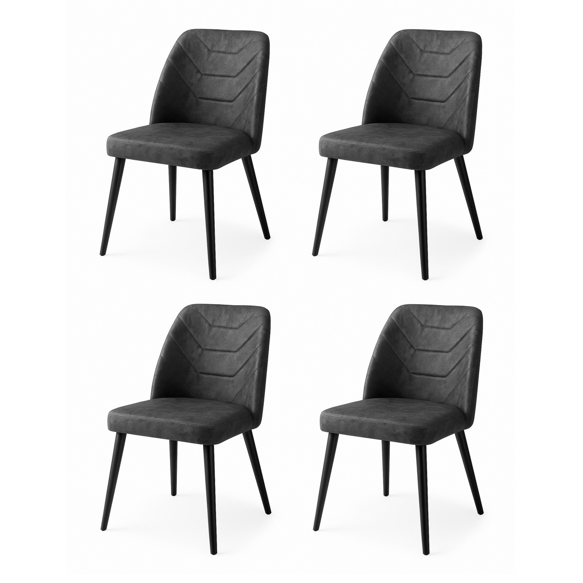 Sada jídelních židlí Dallas Anthracite