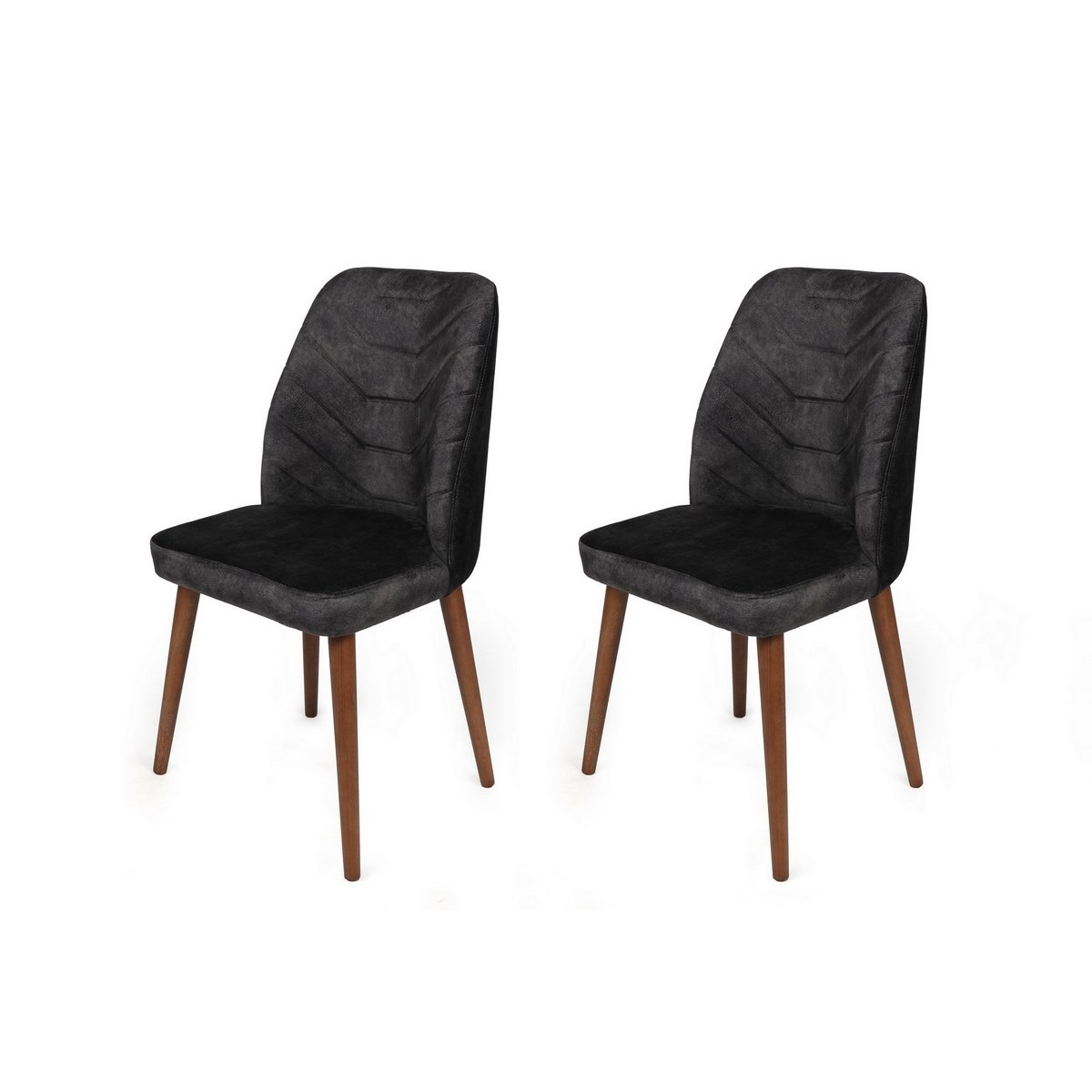 Sada jídelních židlí Dallas Anthracite and Walnut