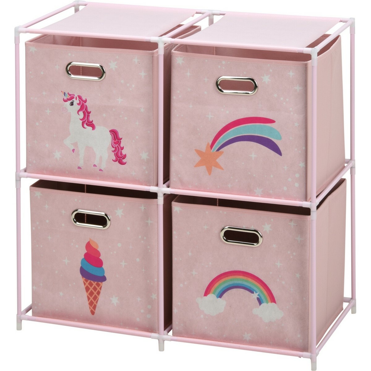 Storage Solutions Dětská skříňka se 4 úložnými boxy