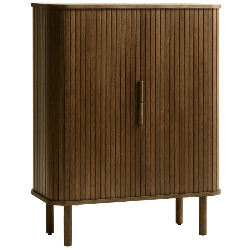 Unique Furniture Hnědá dubová komoda Cavo 113 x 90 cm