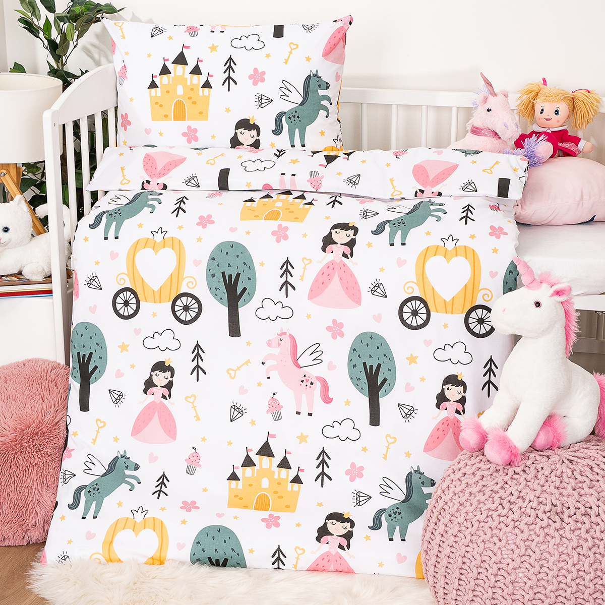 4Home Dětské bavlněné povlečení do postýlky Fairytale Dream