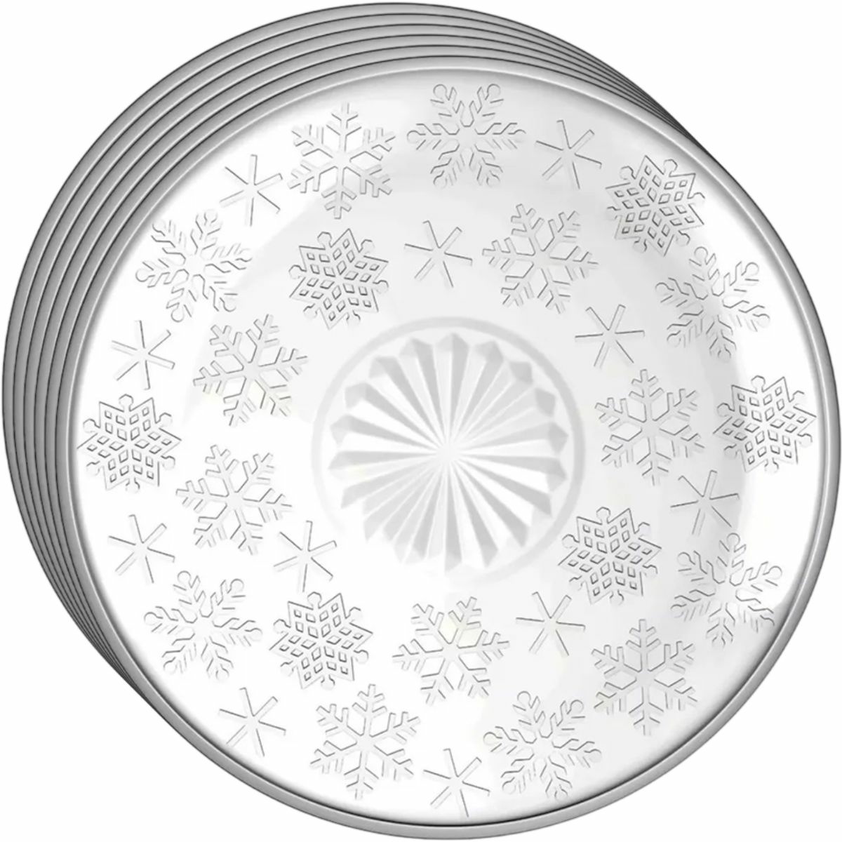 Altom Sada 6 skleněných dezertních talířů Snowflakes 17