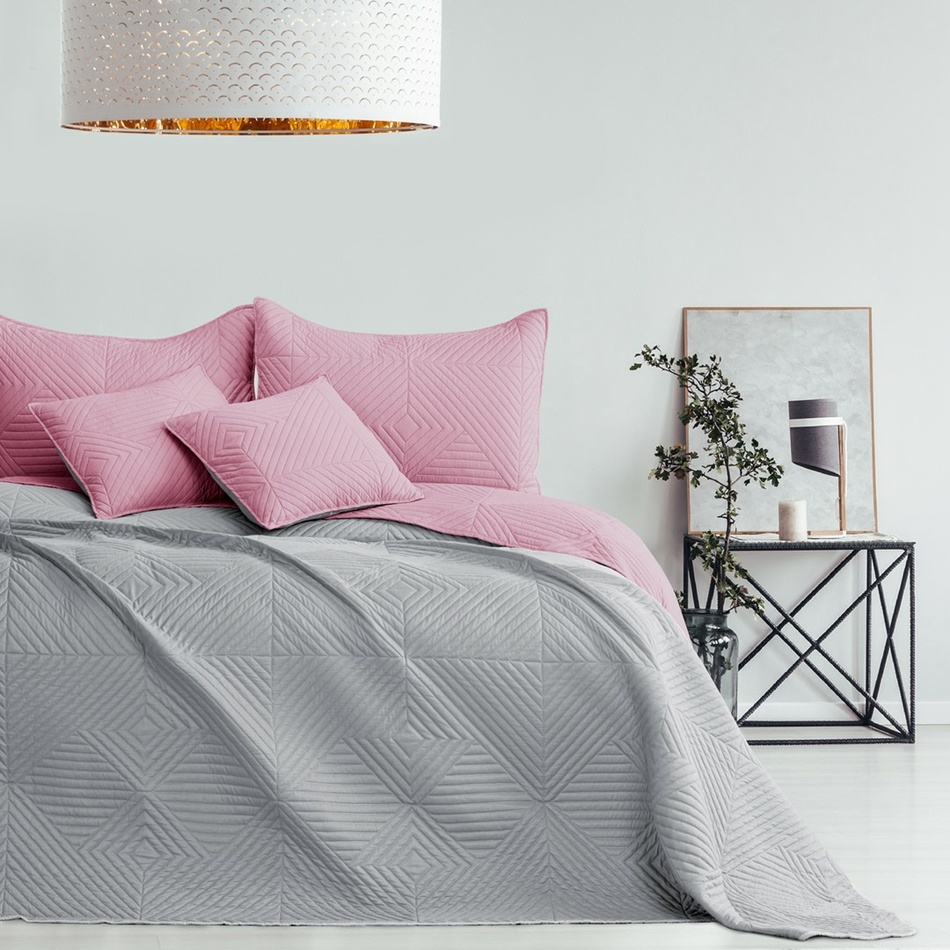 AmeliaHome Přehoz na postel Softa palepink - pearlsilver