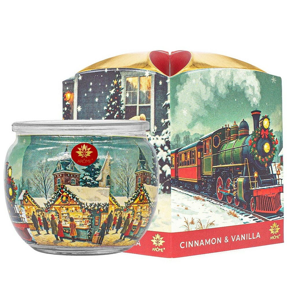 Arome Vonná svíčka ve skle  Cinnamon & Vanilla