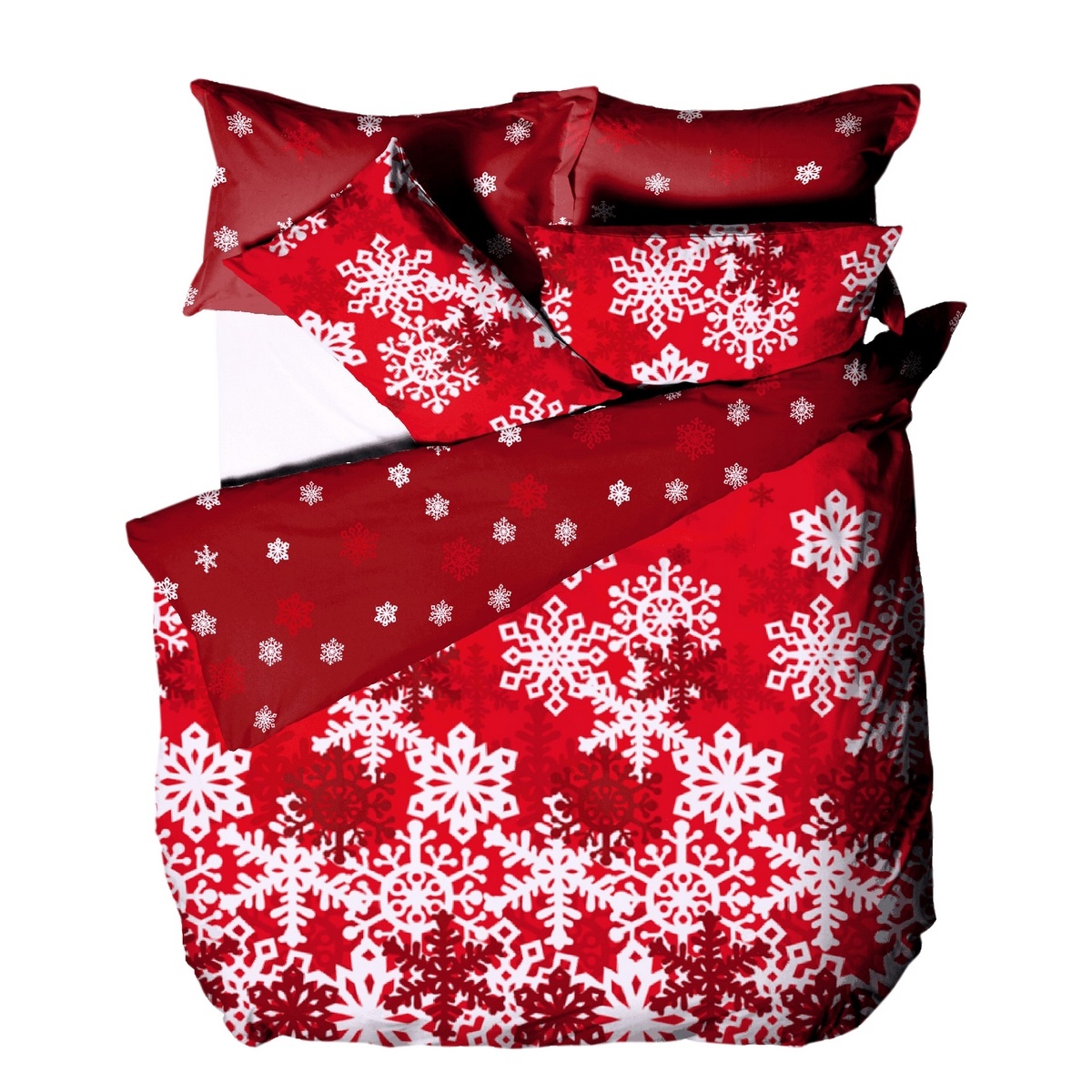 B.E.S. Petrovice Flanelové povlečení Červená zimní pohádka