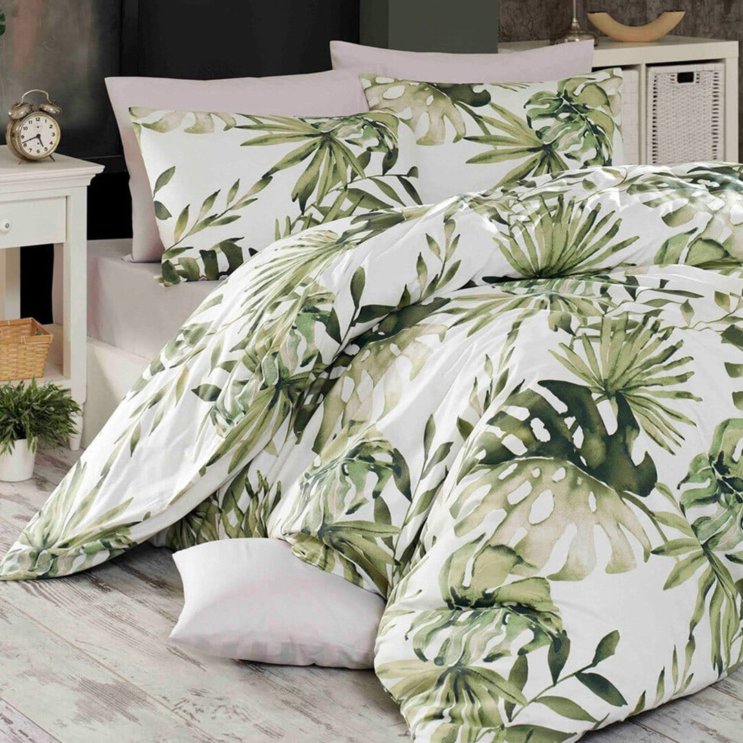 BedTex Bavlněné povlečení Botanic zelená