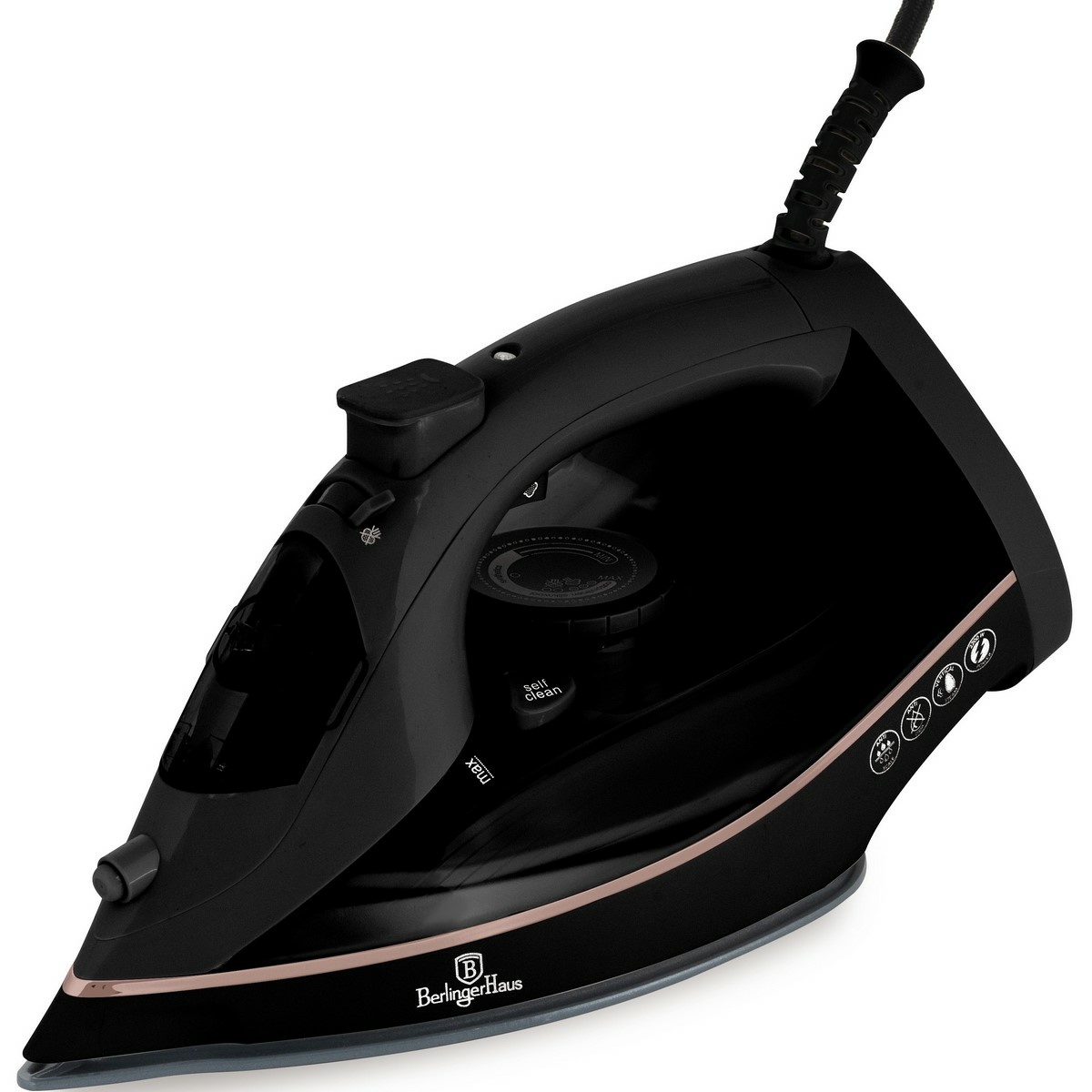 BerlingerHaus Žehlička napařovací 2200 W Black Rose