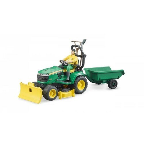Bruder Traktor John Deere s přívěsem a zahradníkem