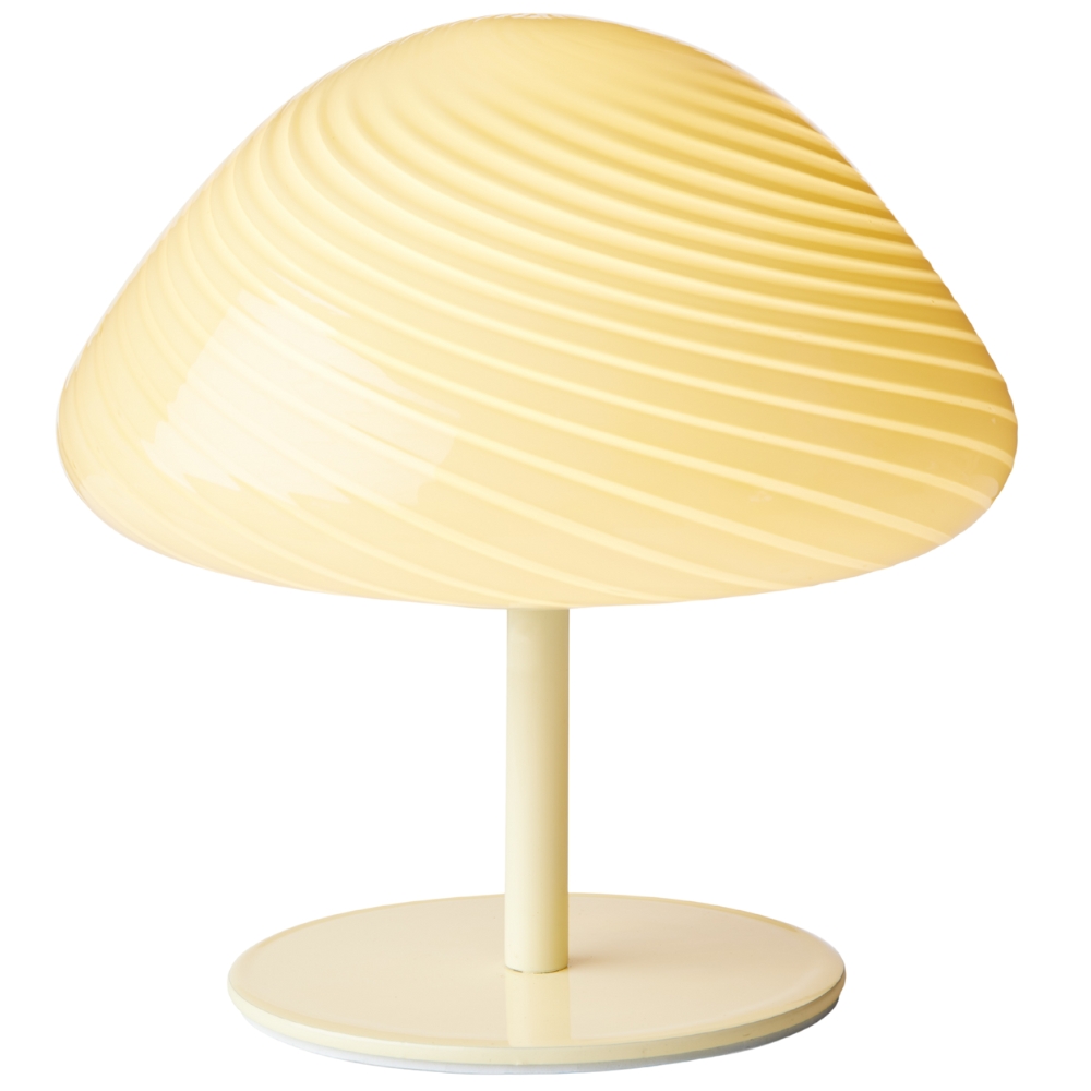 Halo Design Krémově bílá skleněná stolní lampa Mini Mush 17 cm